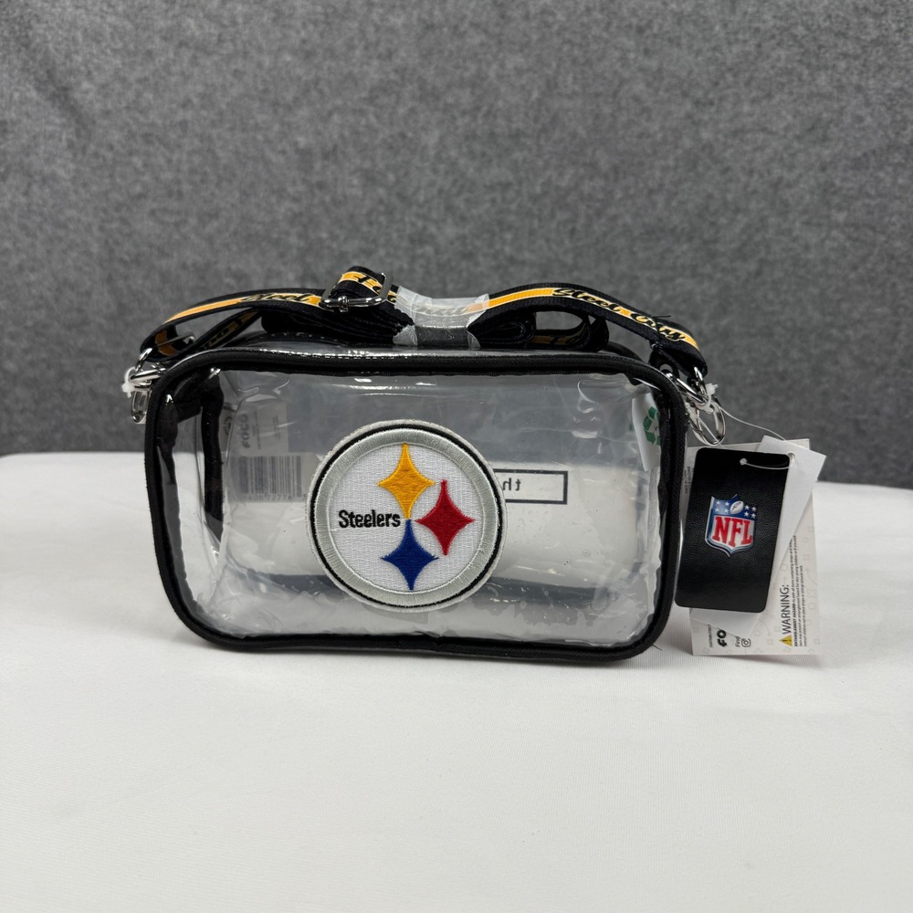 Pittsburgh Steelers NFL Clear Crossbody Stadium Bag FOCO Steel City Football NEW